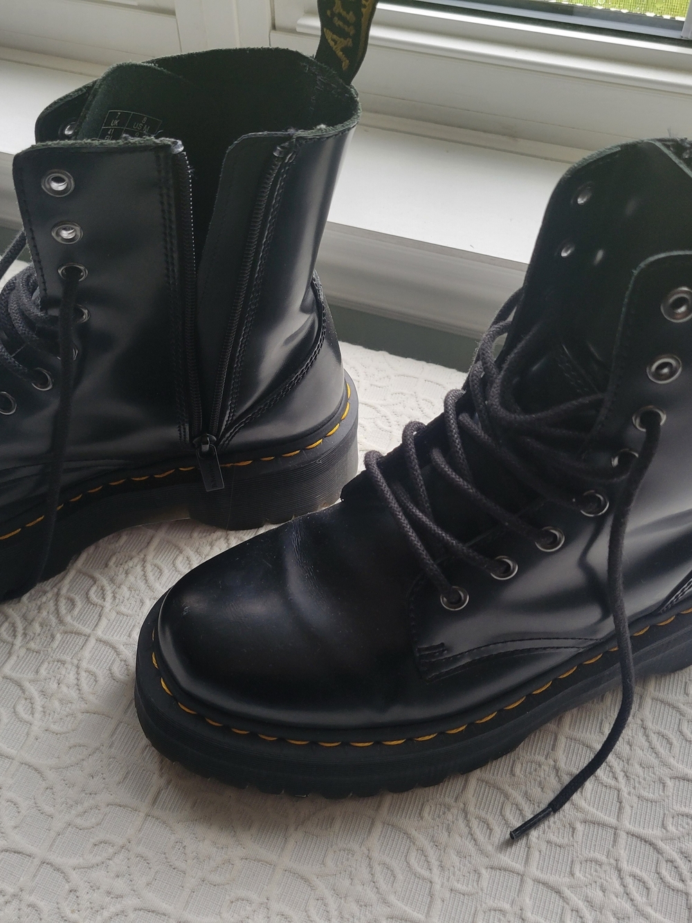 Black Dr. Martens Platform Boots - Picture 3 of 8